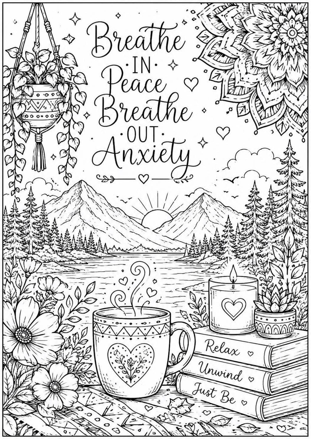 Anxiety colouring book