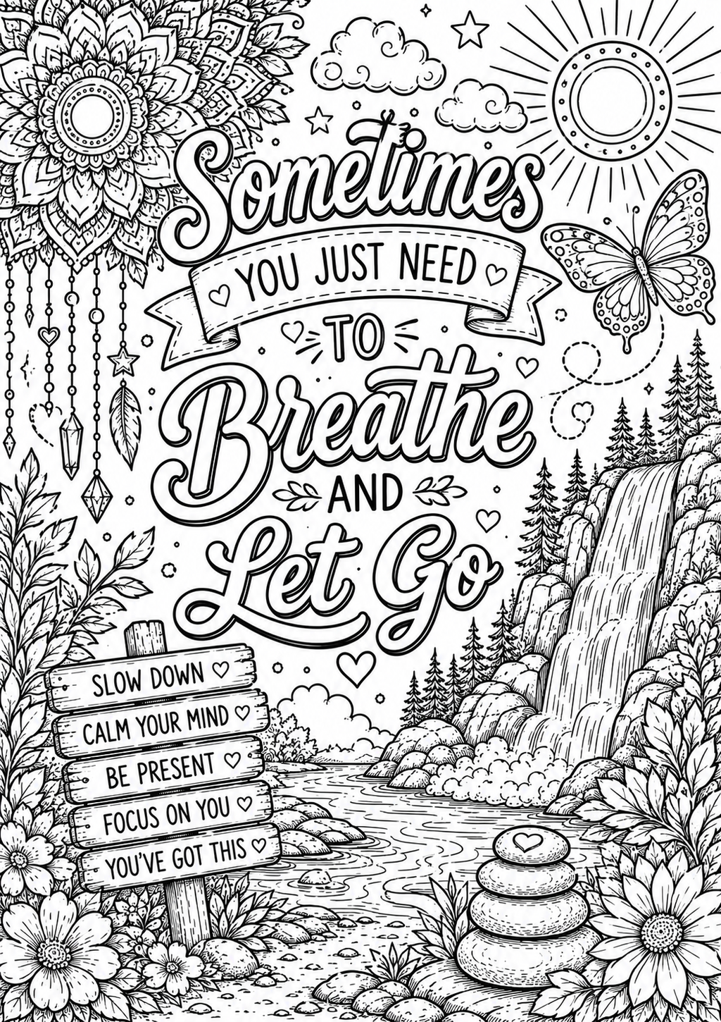 Anxiety colouring book