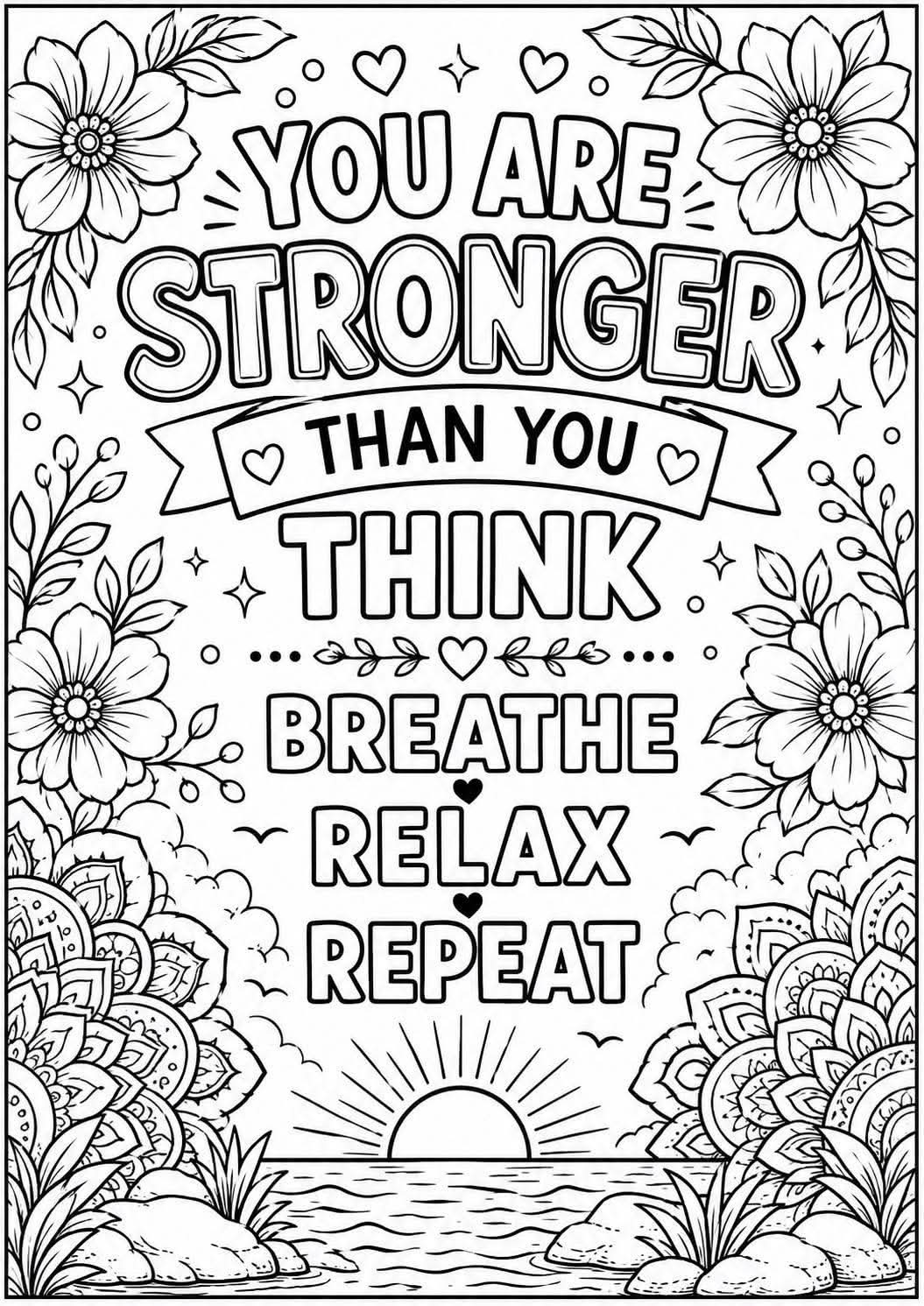 Anxiety colouring book