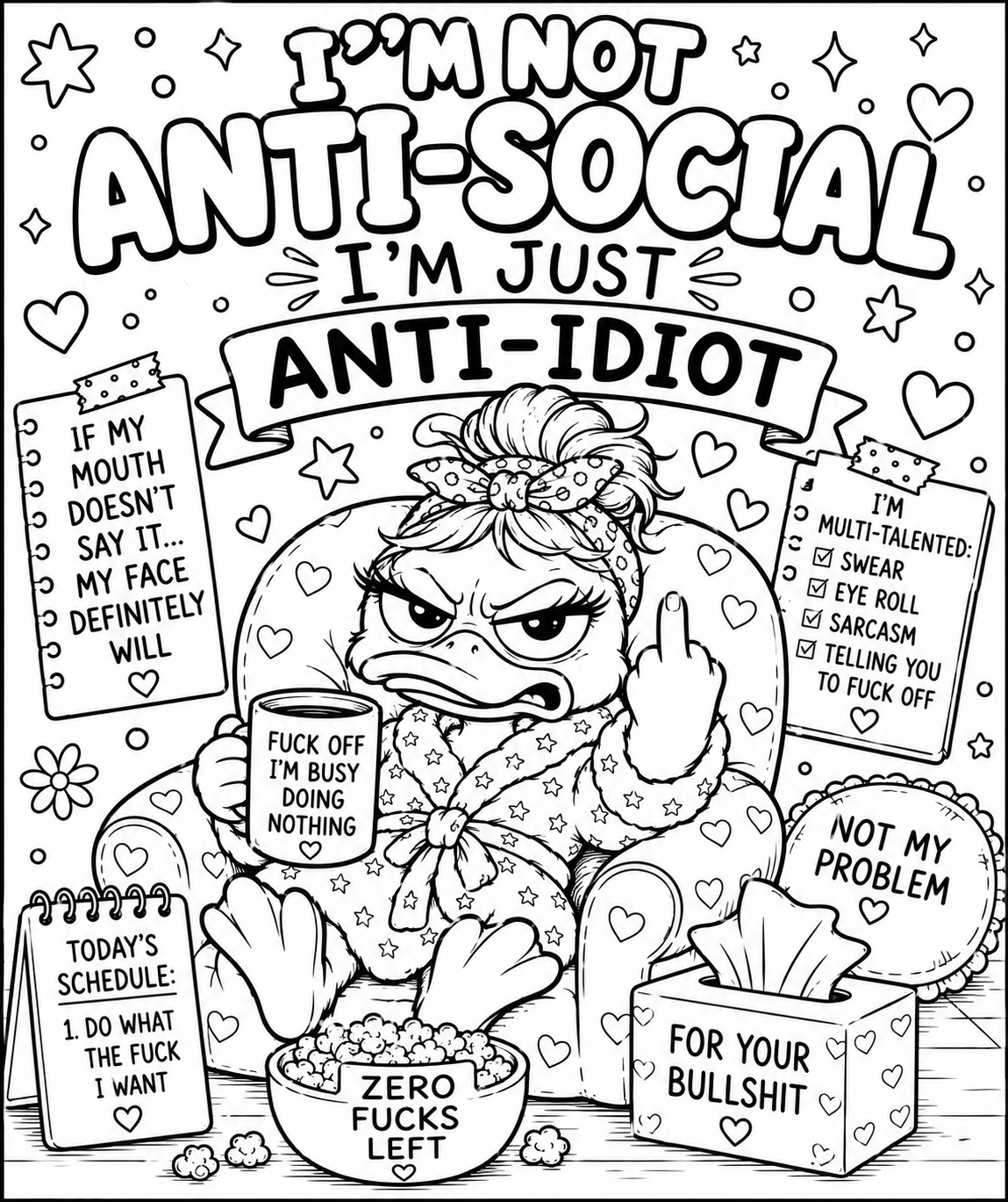 Adult colouring book