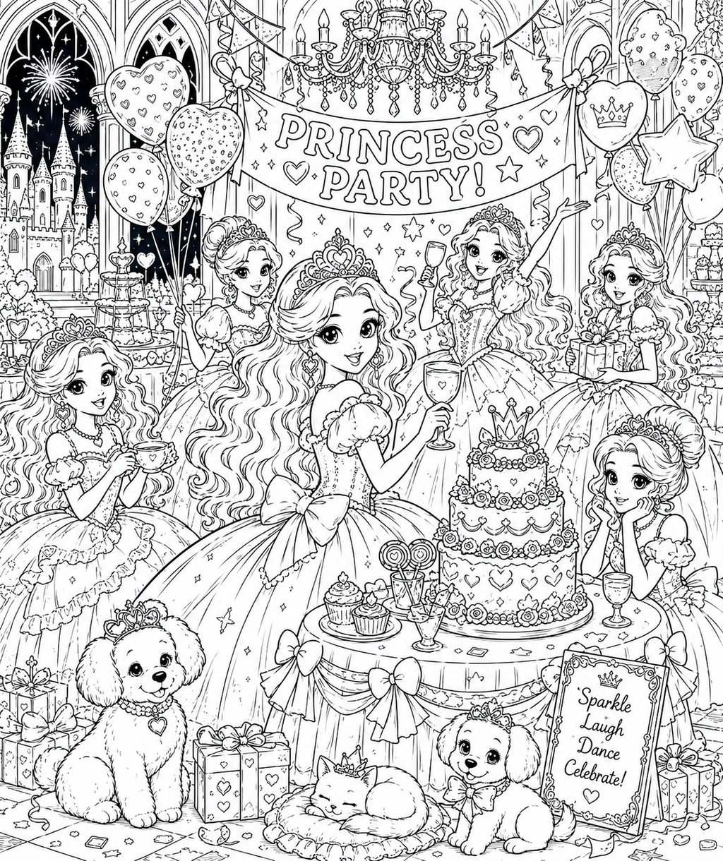 Princess colouring book