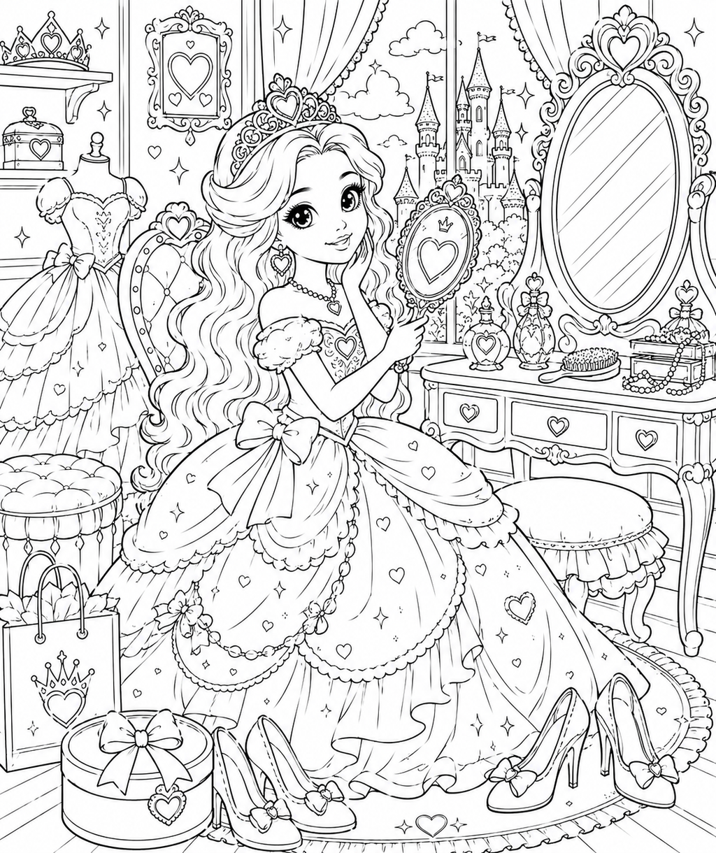 Princess colouring book