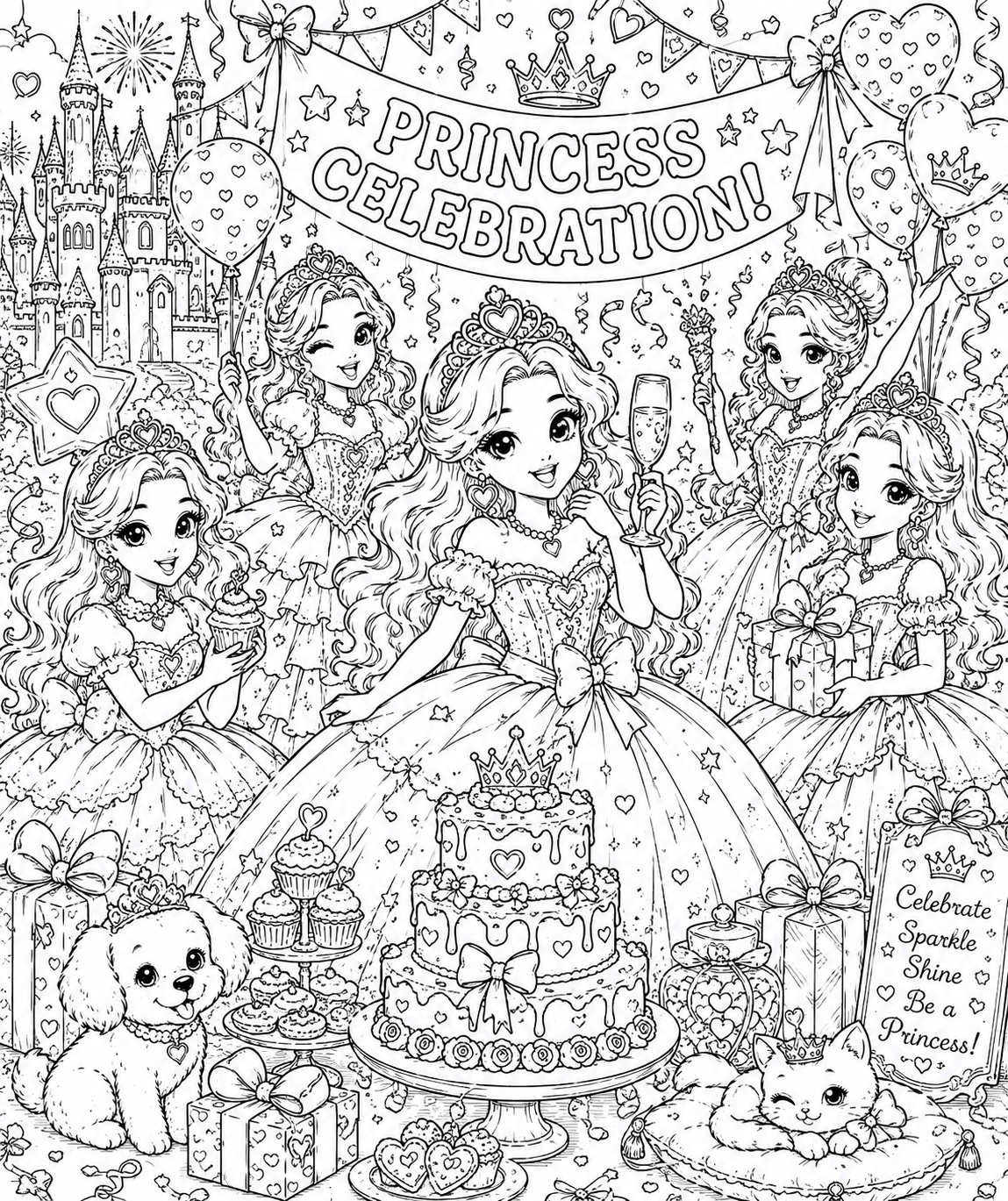 Princess colouring book