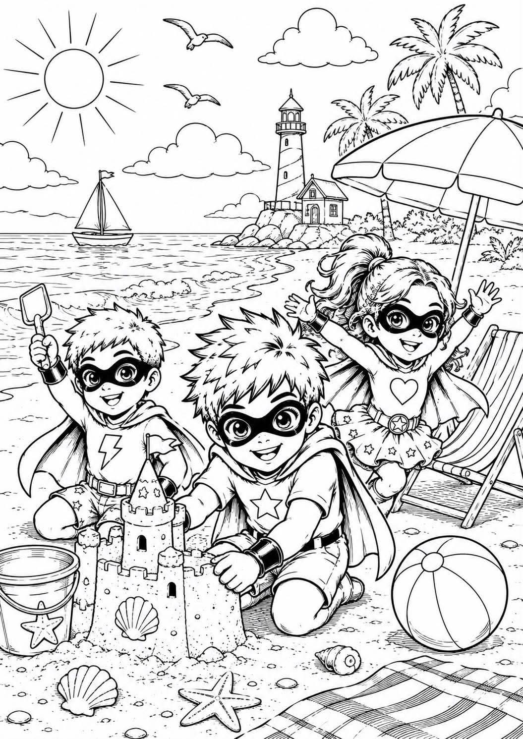 Super hero colouring book