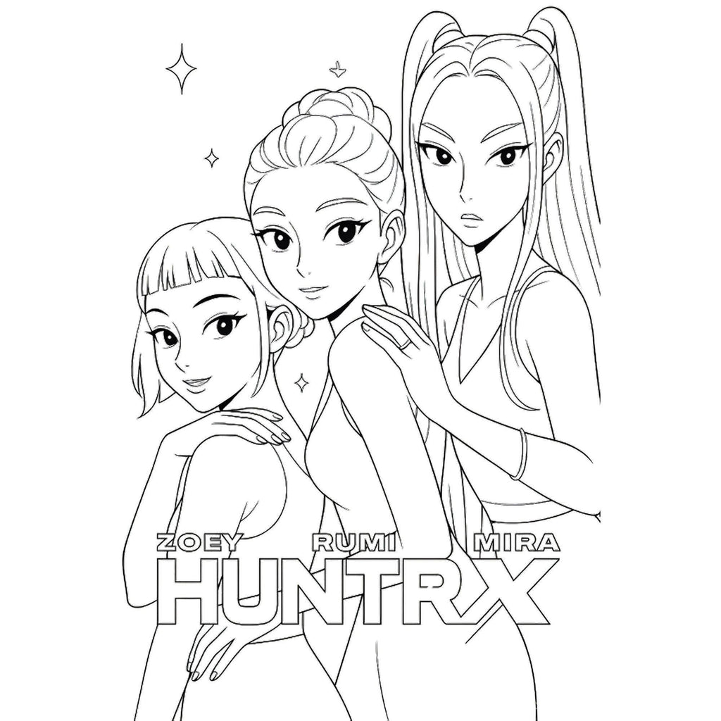 K-pop deman hunters colouring book