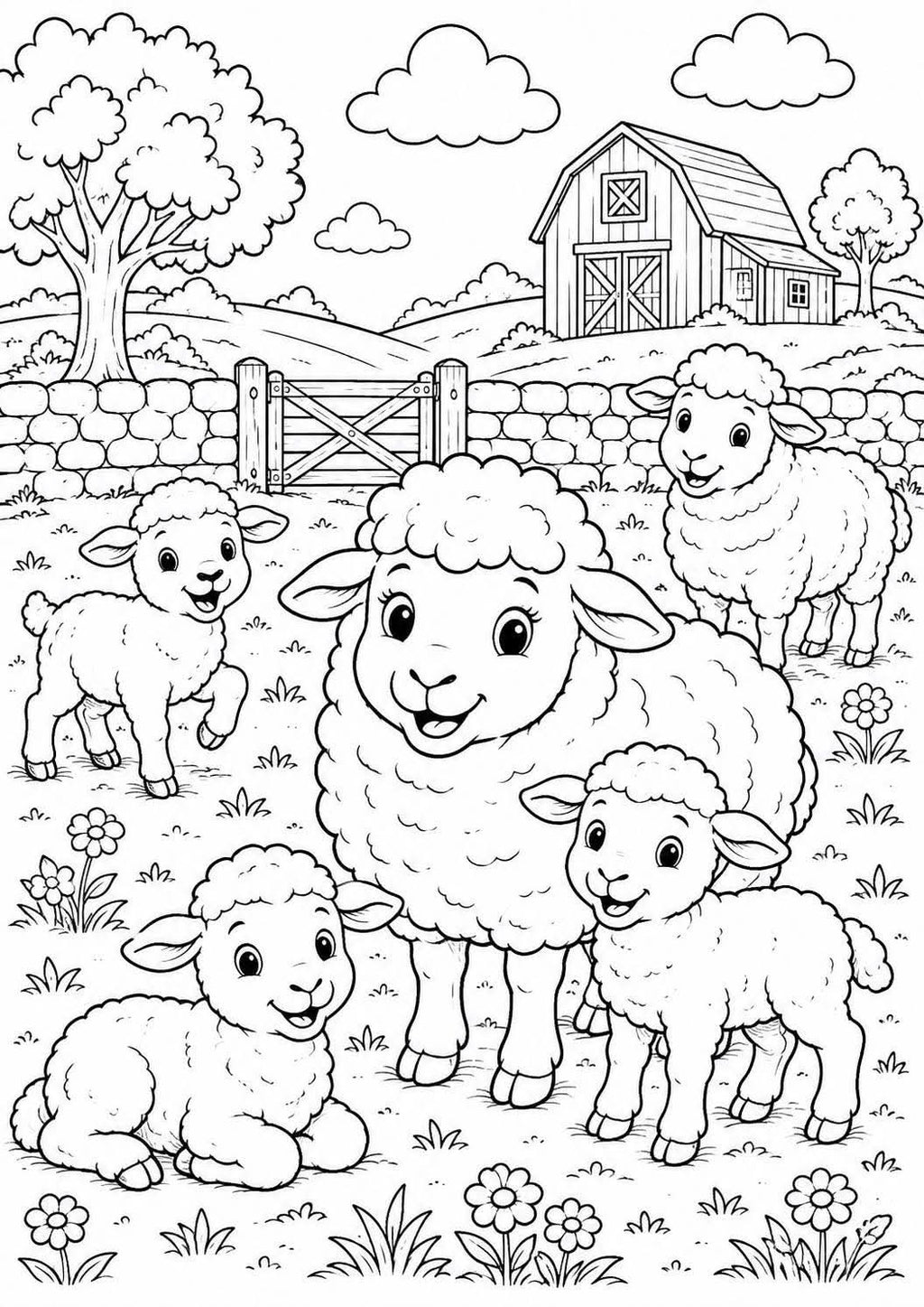 Animal farm colouring book