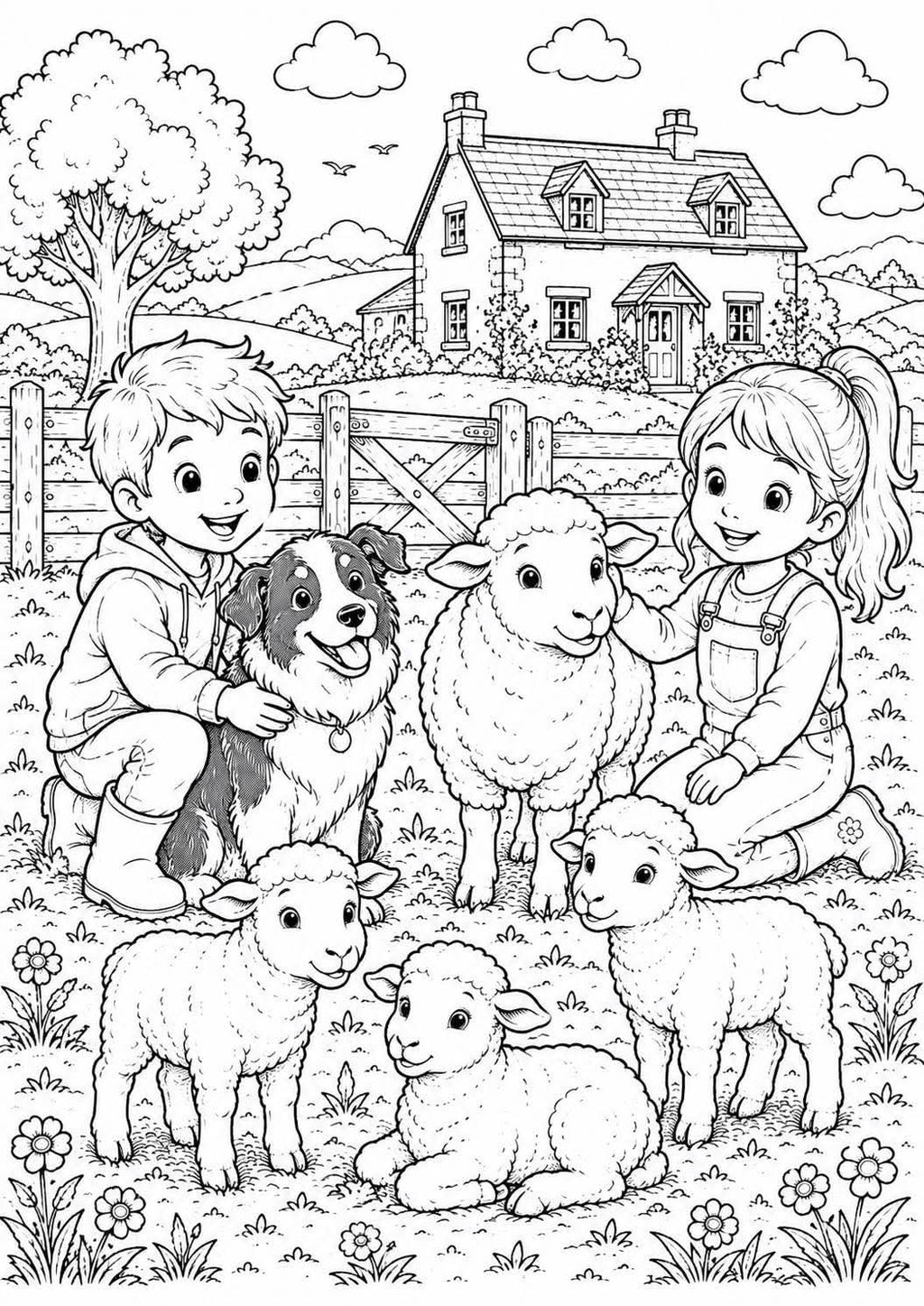 Animal farm colouring book