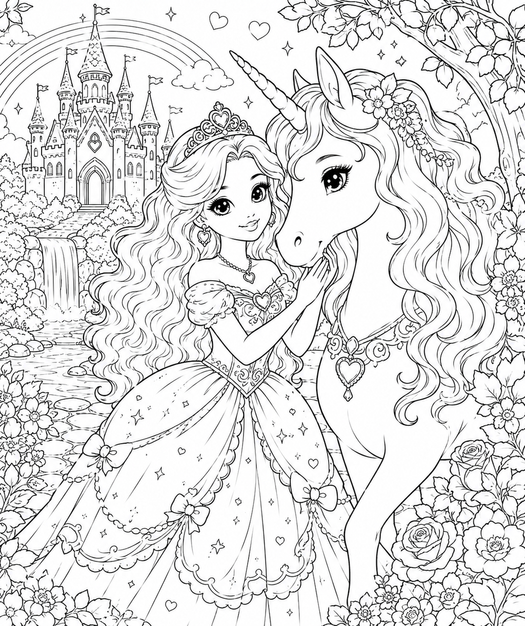 Princess colouring book
