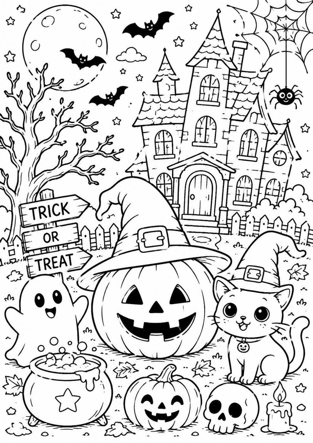 Halloween colouring book