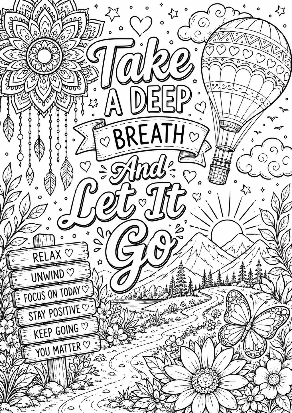 Anxiety colouring book
