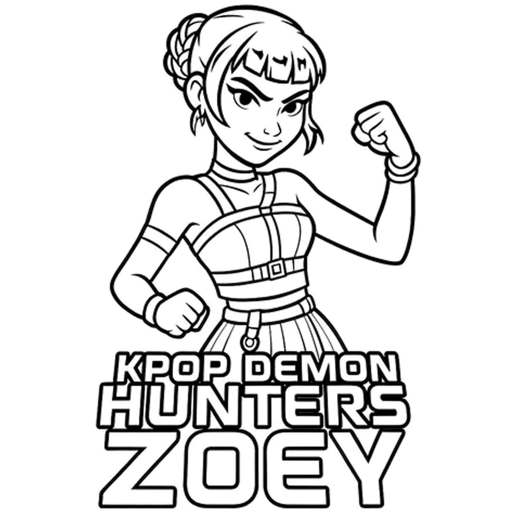 K-pop deman hunters colouring book