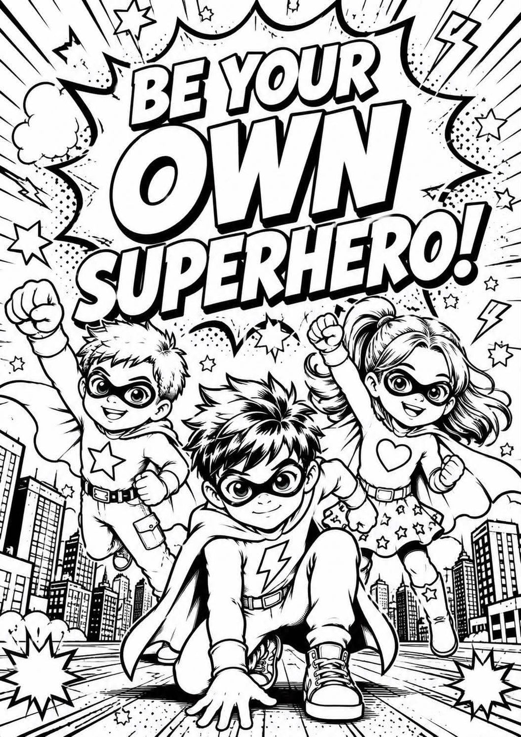 Super hero colouring book
