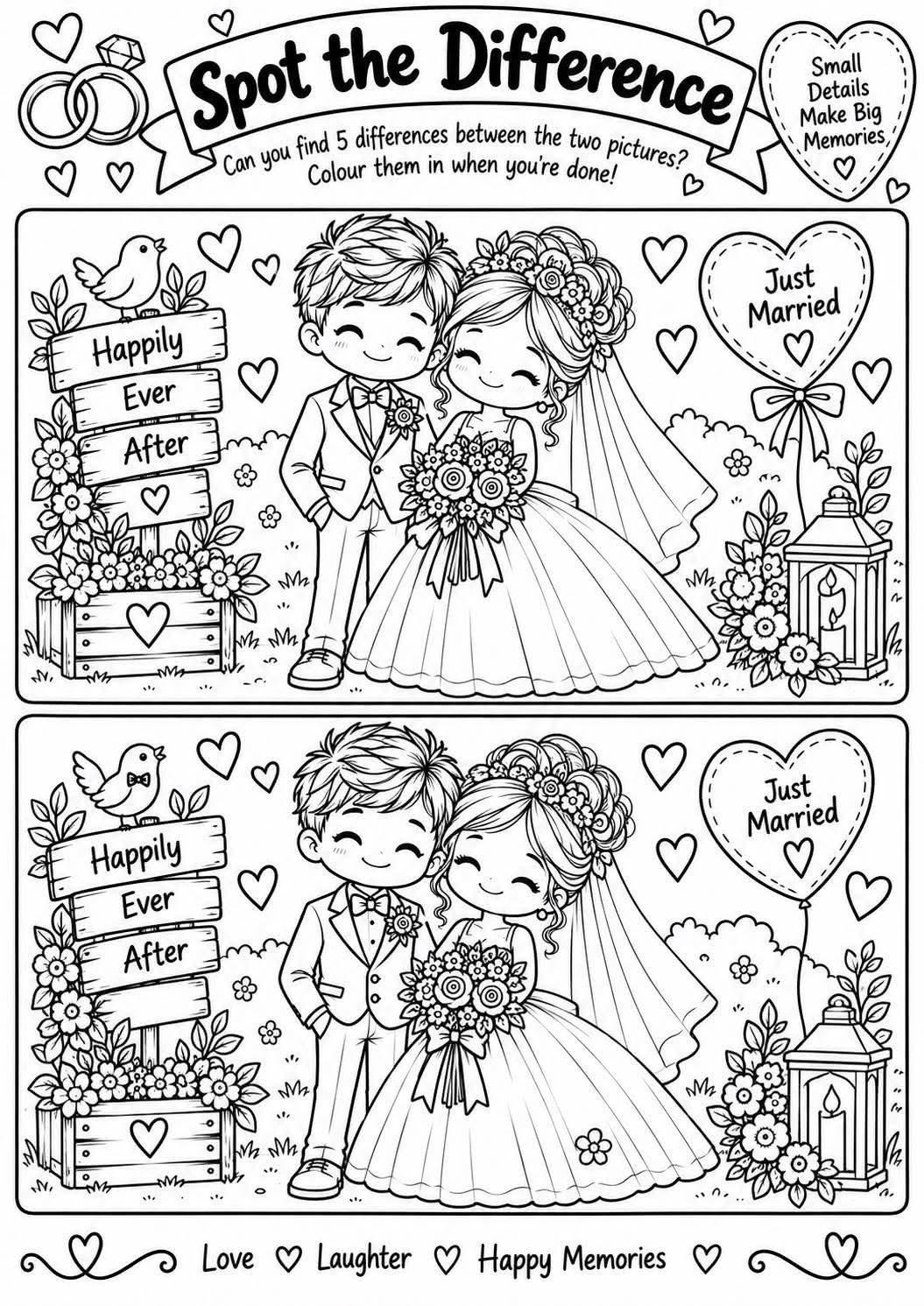 Kids wedding activity pack
