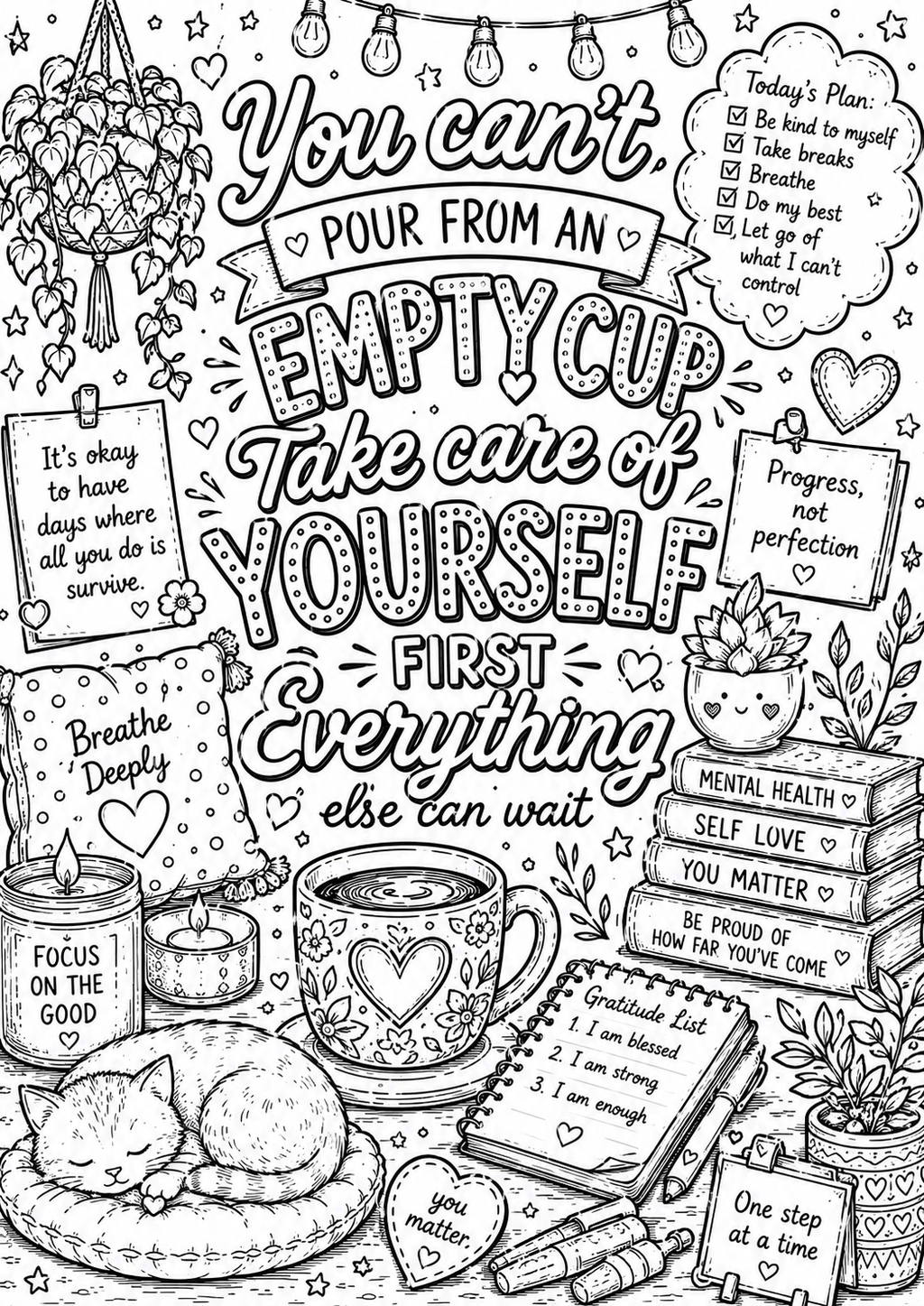 Anxiety colouring book