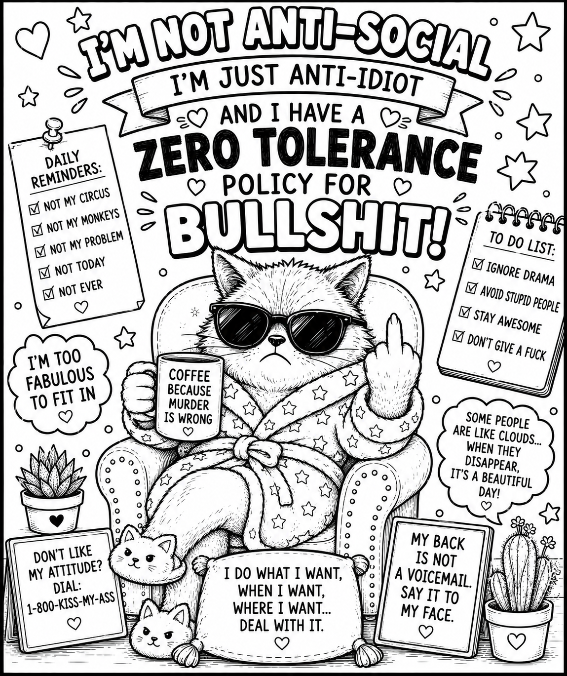 Adult colouring book