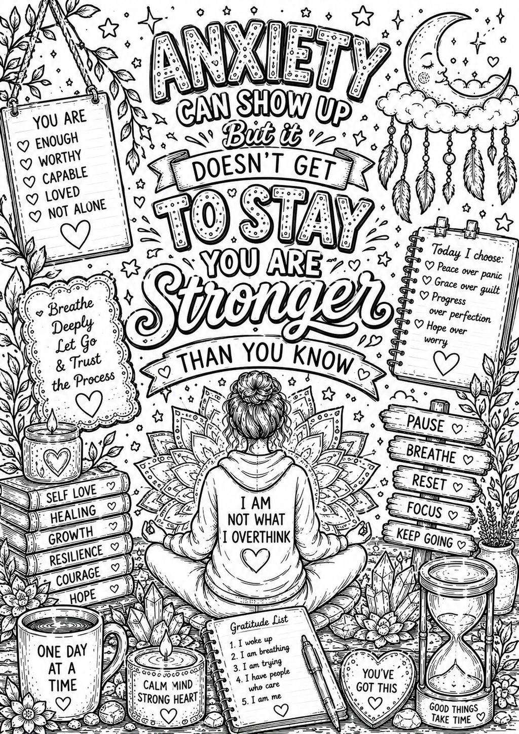 Anxiety colouring book