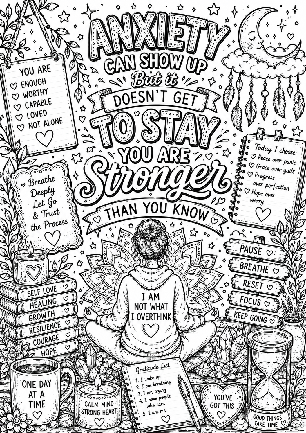 Anxiety colouring book