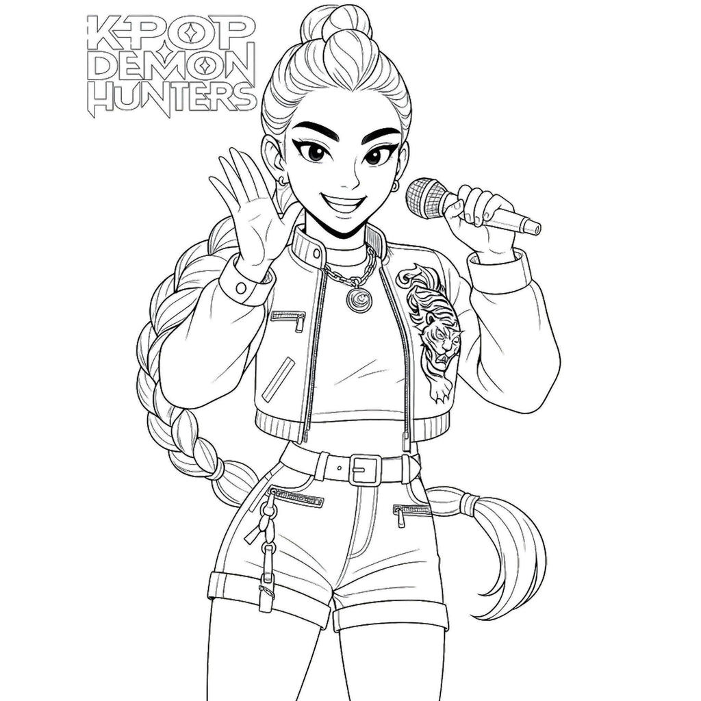 K-pop deman hunters colouring book