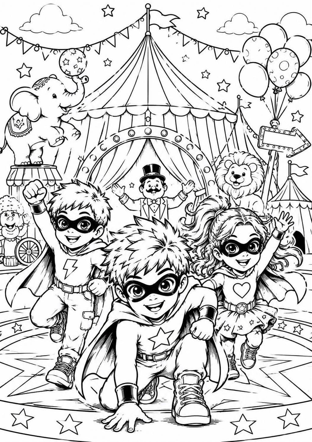 Super hero colouring book