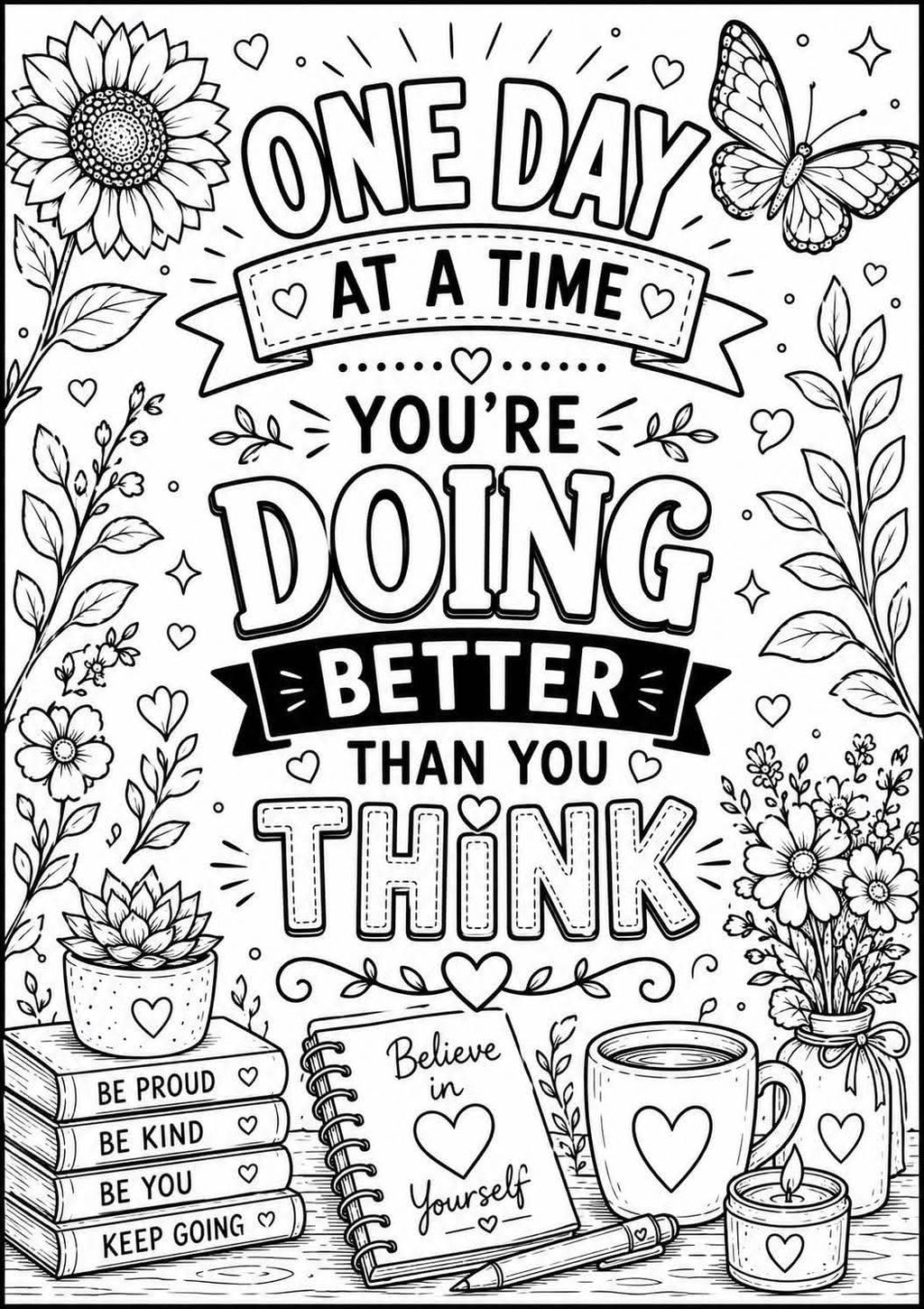 Anxiety colouring book
