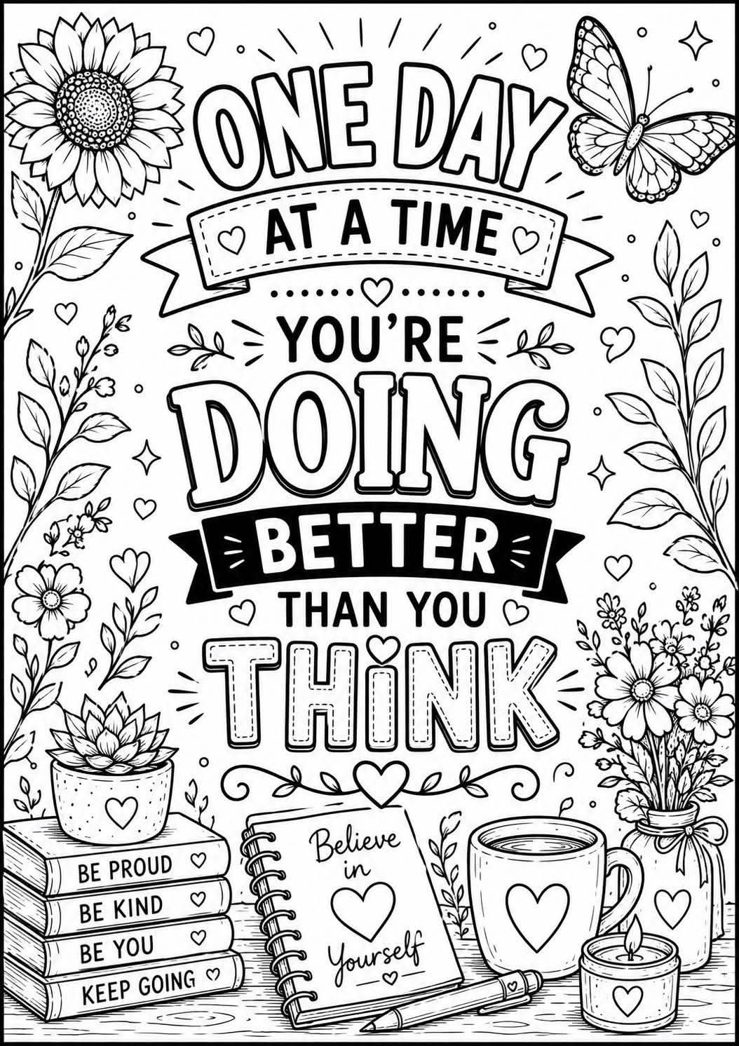 Anxiety colouring book