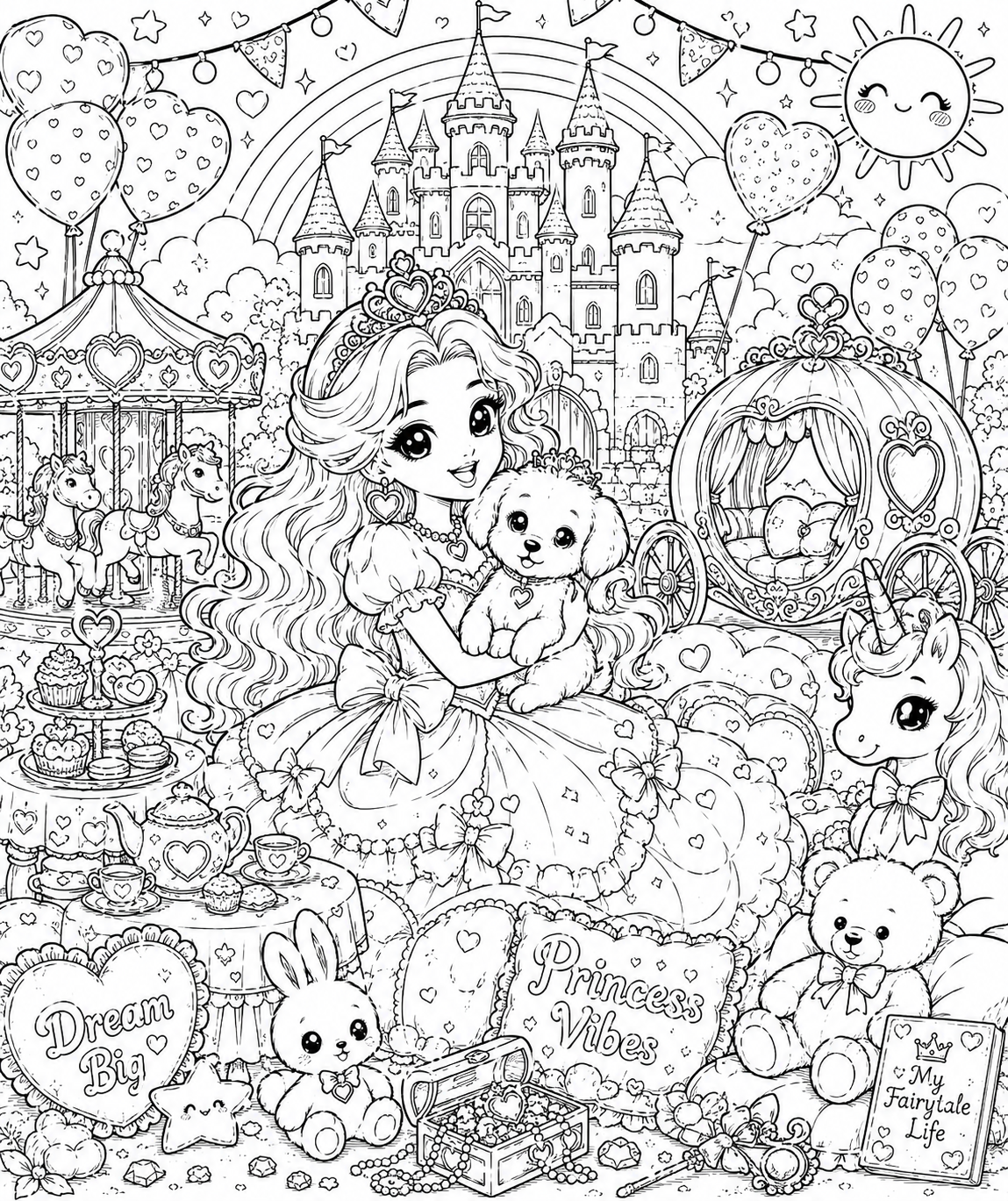 Princess colouring book