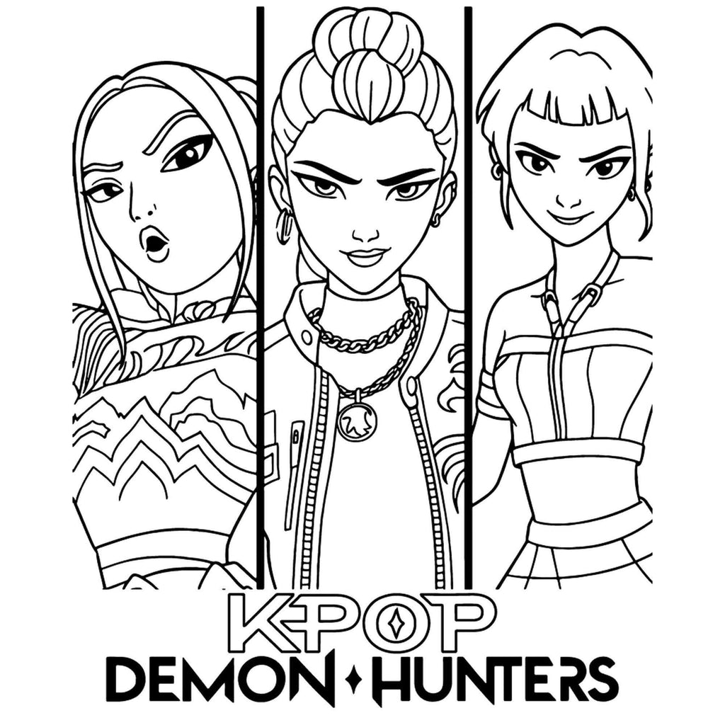 K-pop deman hunters colouring book