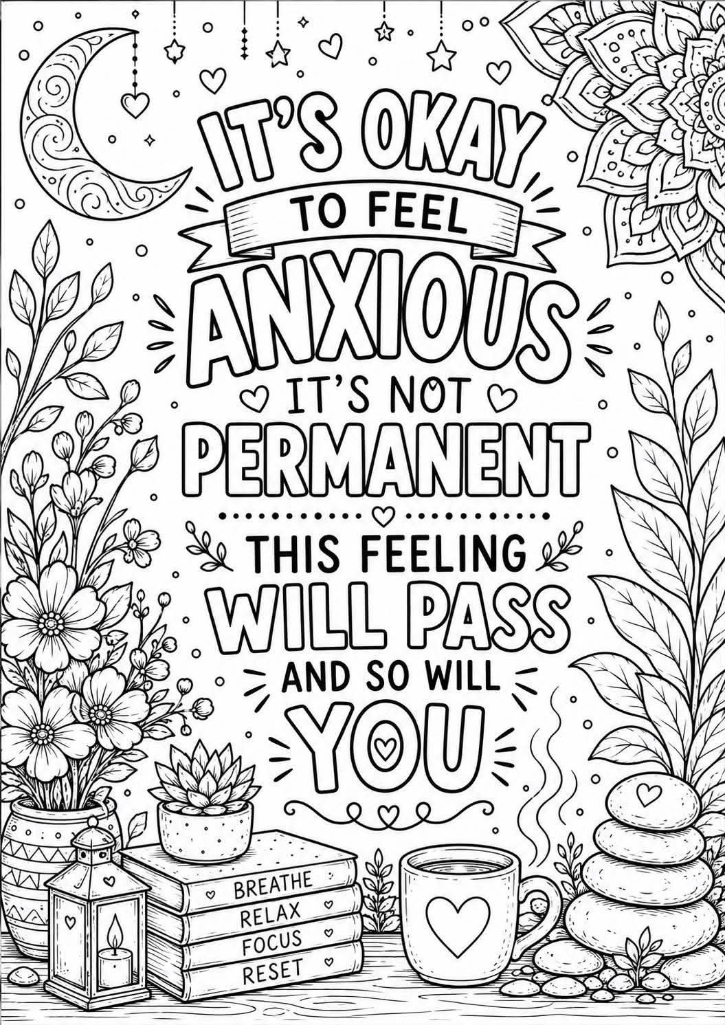 Anxiety colouring book