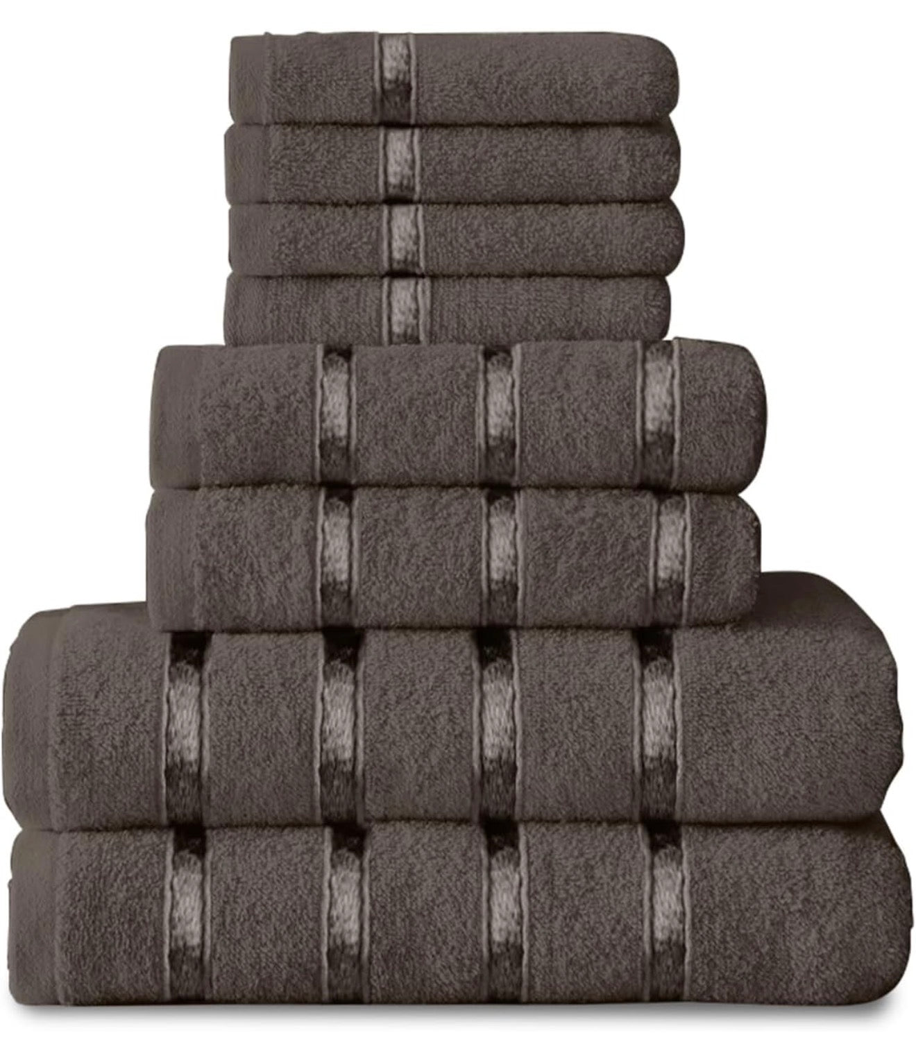 8 Piece Egyptian Cotton Towels - Quick Dry Highly Absorbent Bathroom Towel Bale - (4 Face Towel + 2 Hand Towel + 2 Bath Towel)