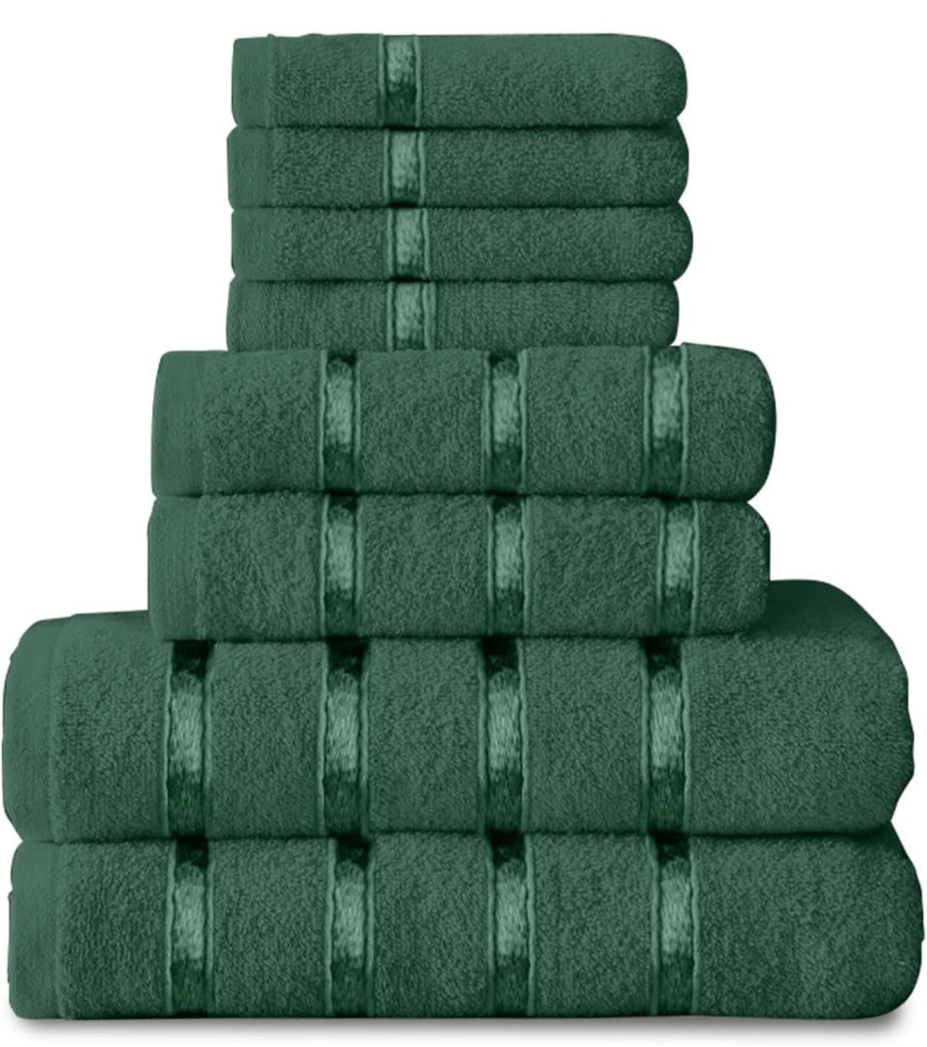 8 Piece Egyptian Cotton Towels - Quick Dry Highly Absorbent Bathroom Towel Bale - (4 Face Towel + 2 Hand Towel + 2 Bath Towel)
