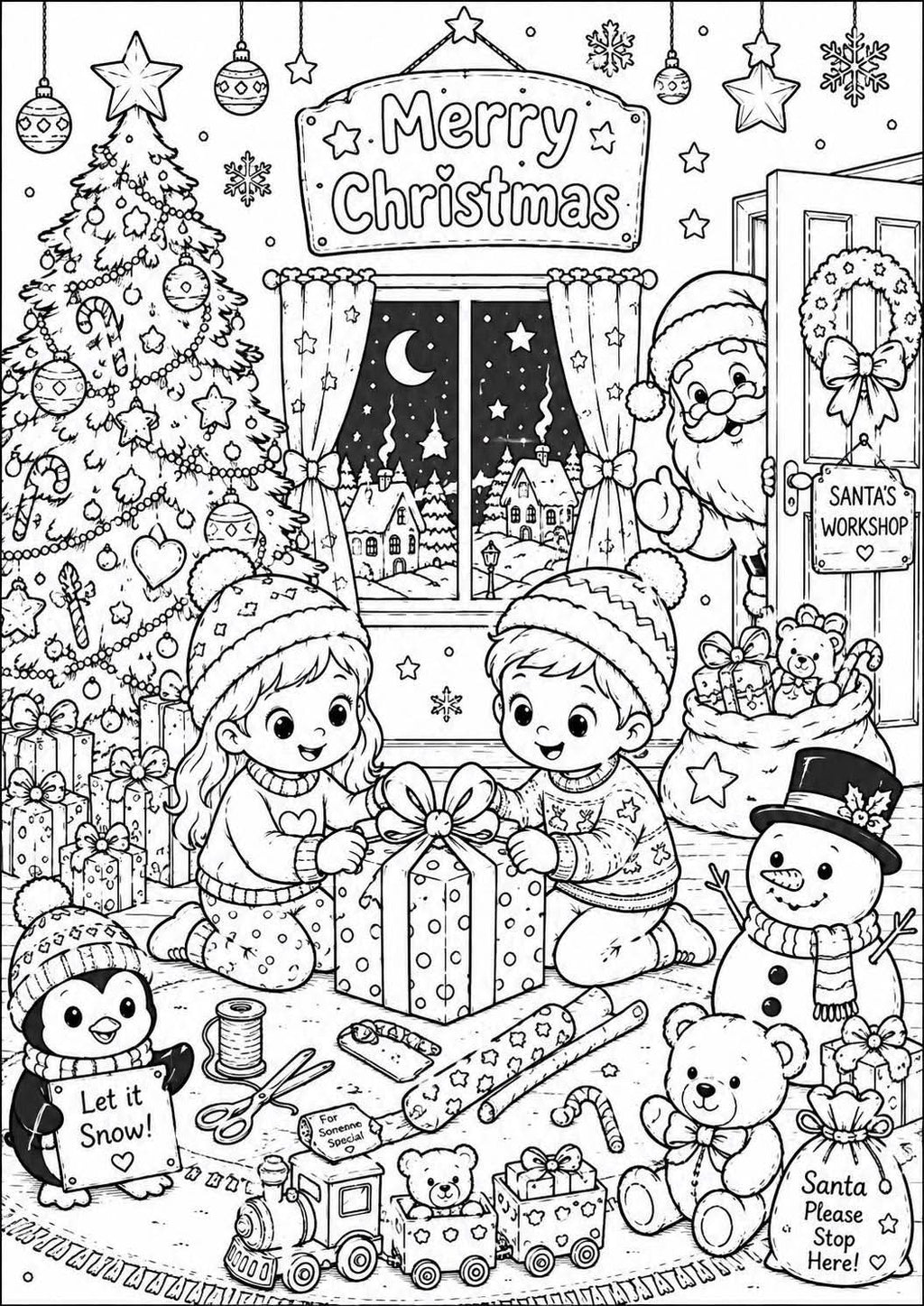 Christmas colouring book
