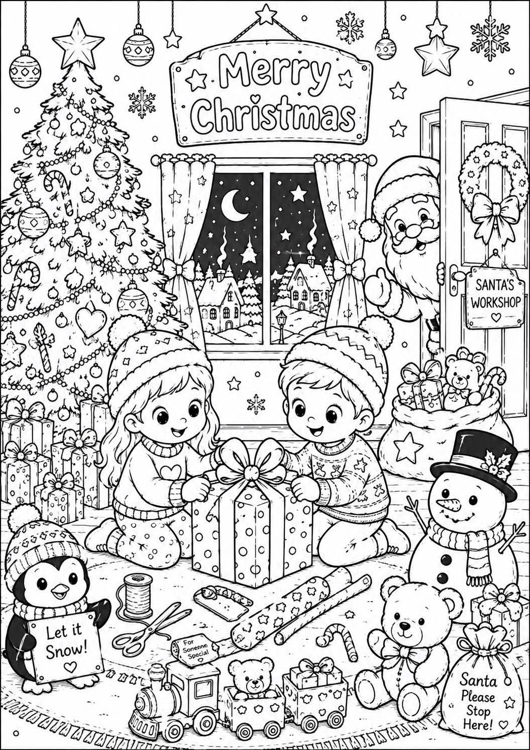 Christmas colouring book