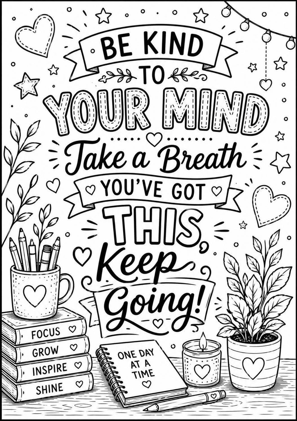 Anxiety colouring book