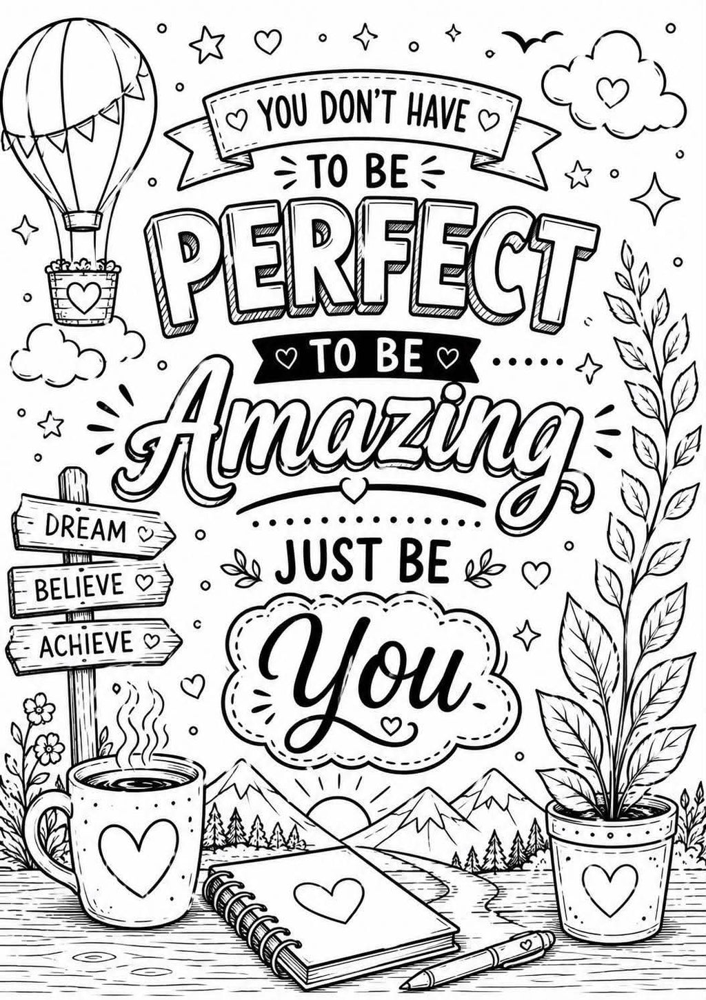 Anxiety colouring book