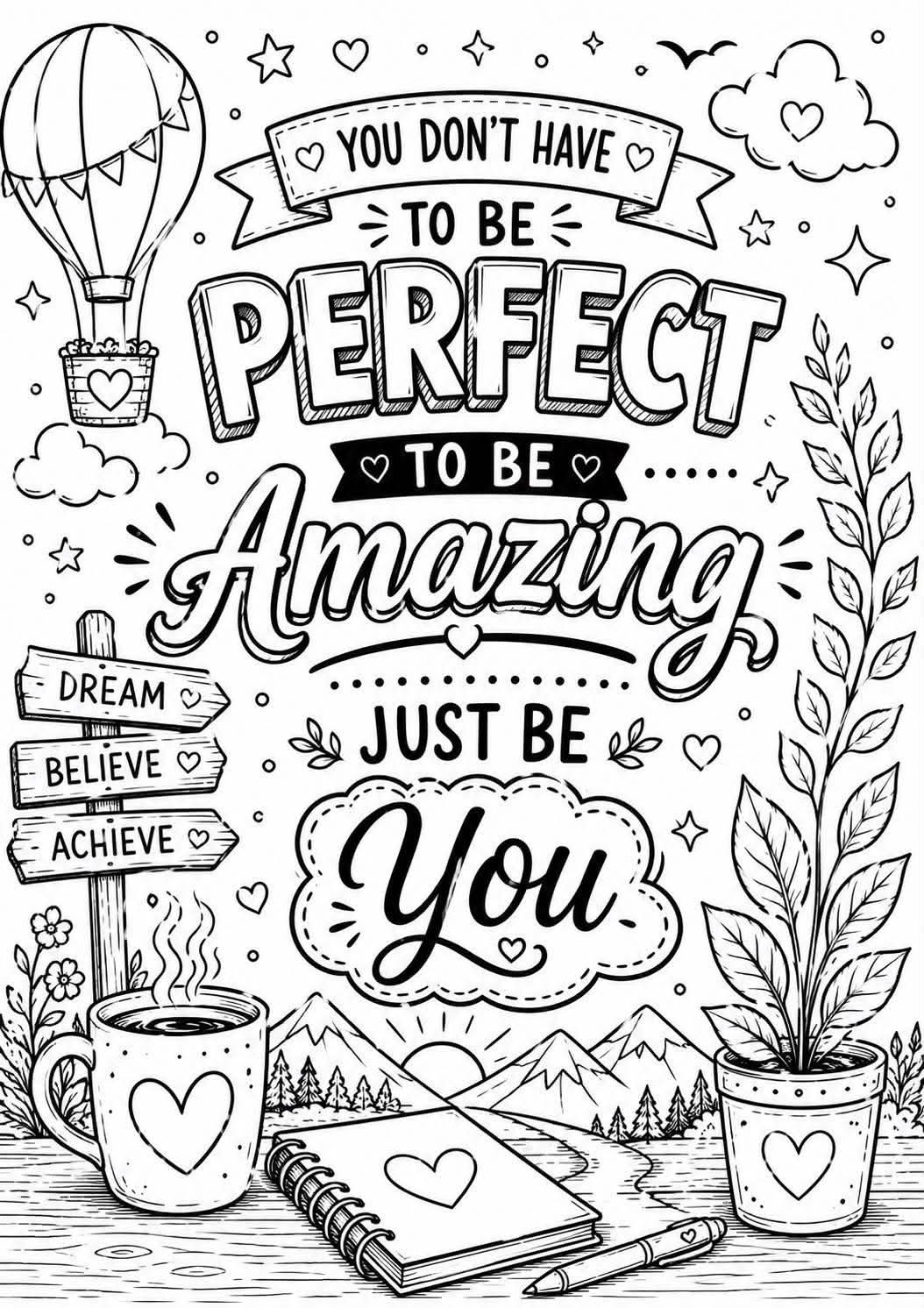 Anxiety colouring book