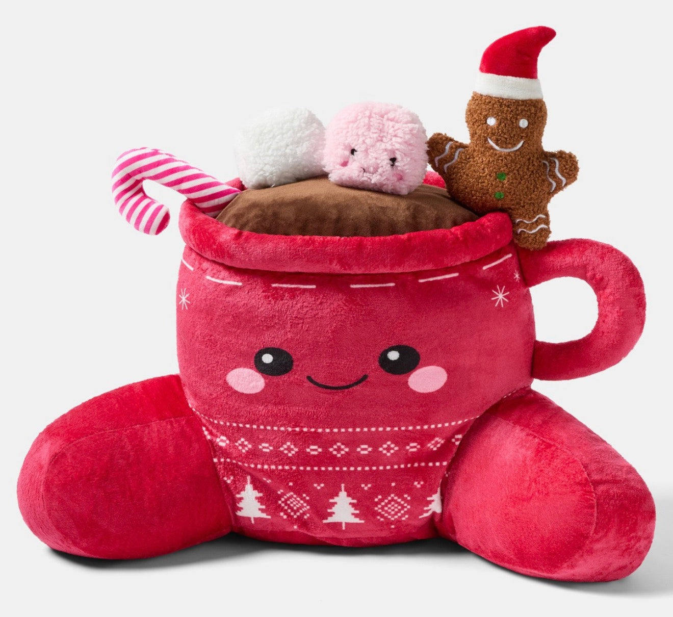 Festive Hot Chocolate Cuddle Cushion