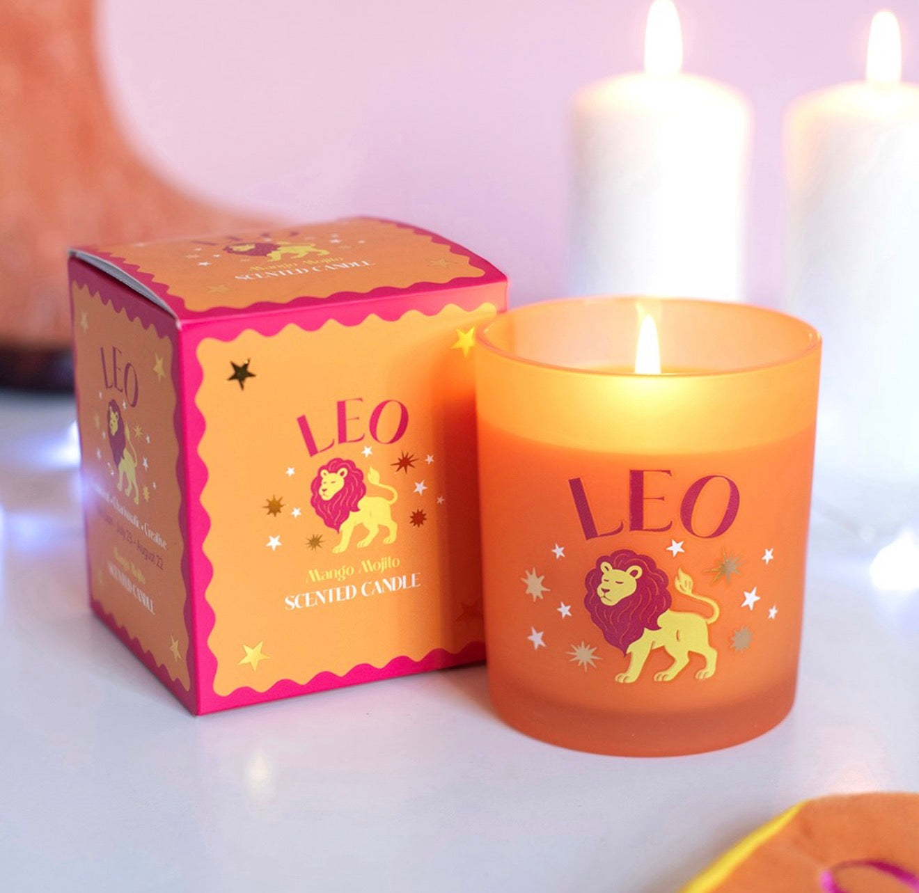 ZODIAC ZEST LEO MANGO MOJITO CANDLE