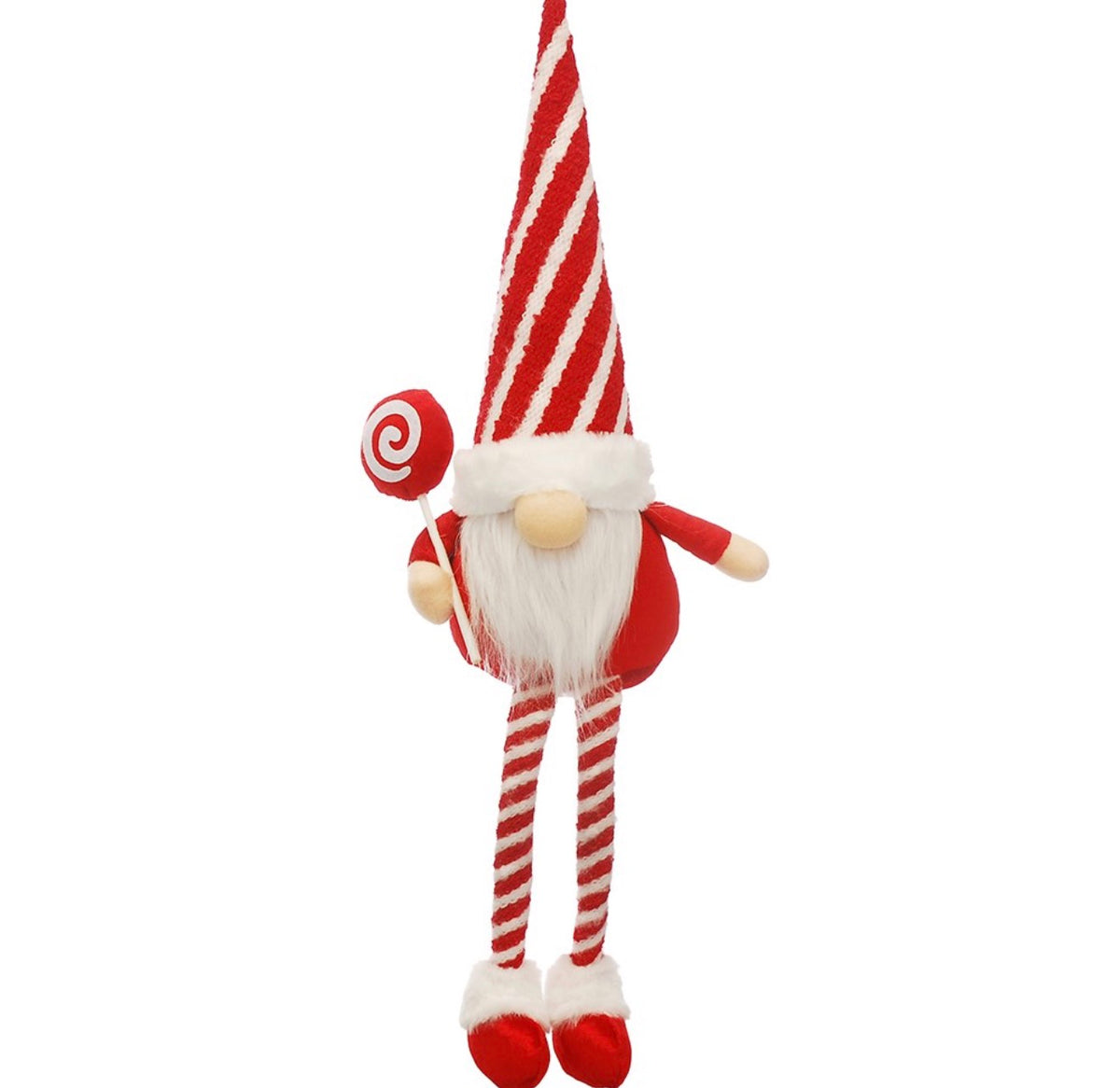 64CM RED STRIPED DANGLY LEG GONK