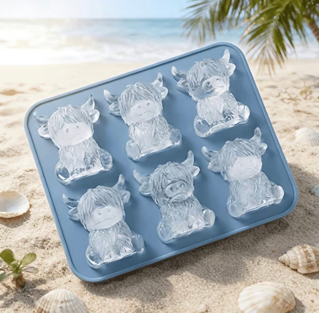 Highland cow ice cube tray