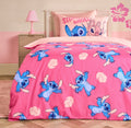 Stitch Printed Duvet Cover Set, Pink - Single