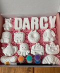 Paint Your Own Jellycat Inspired figures gift box with  child's name