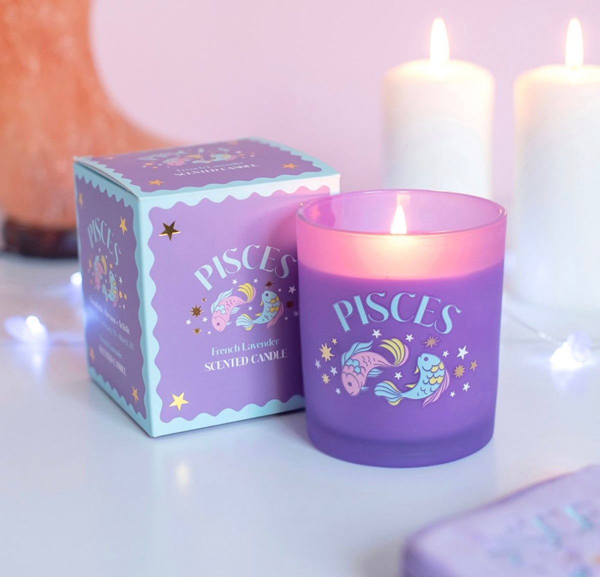 ZODIAC ZEST PISCES FRENCH LAVENDER CANDLE