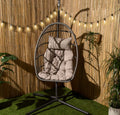 Grey egg chair