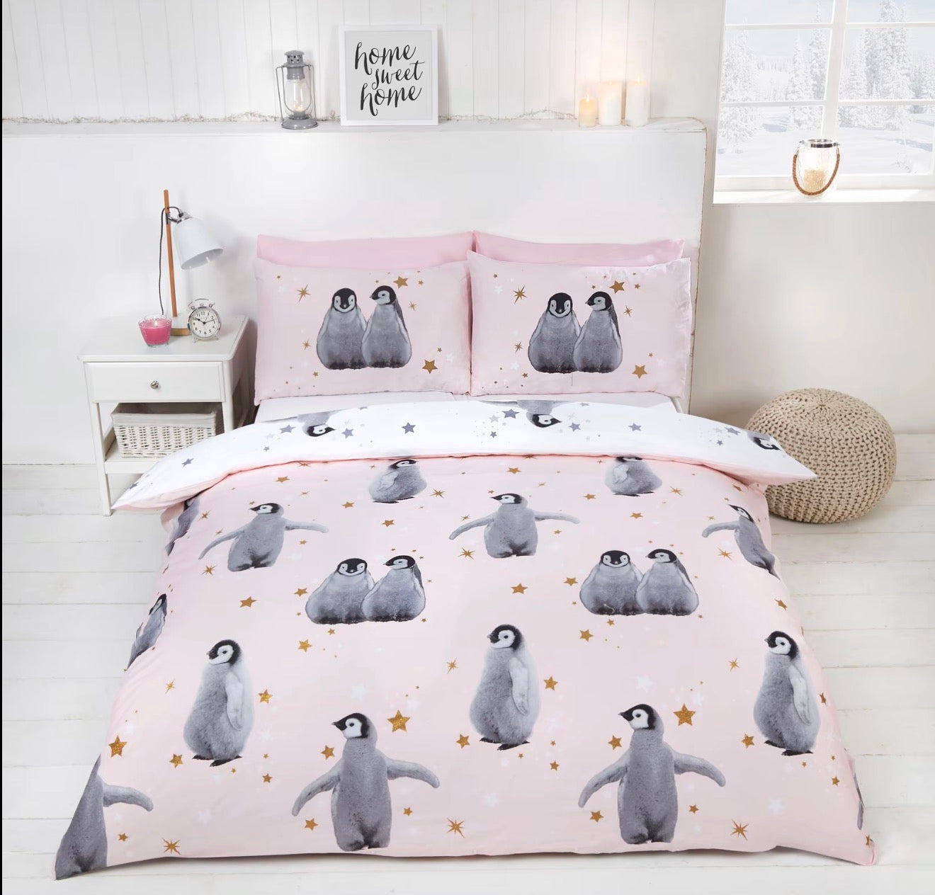 Kingsize penguin duvet set
