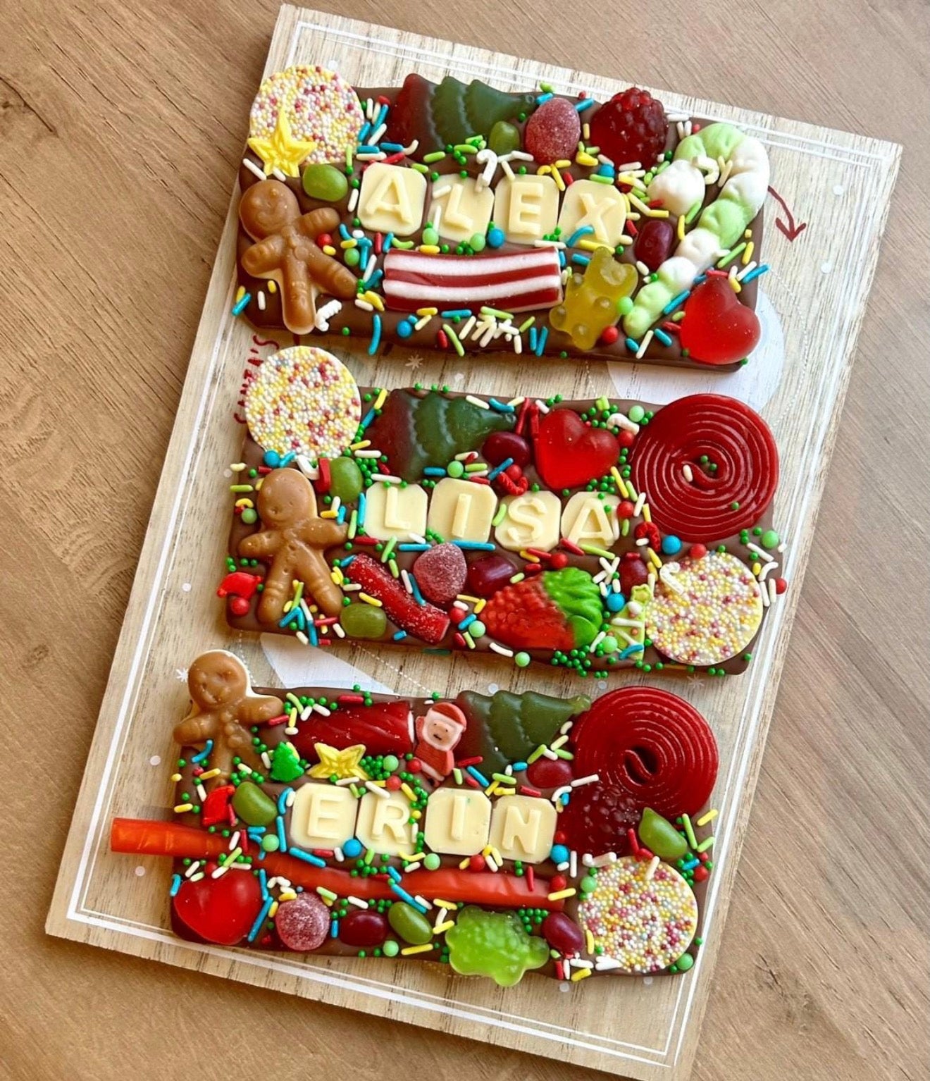 Personalised Christmas chocolate bar