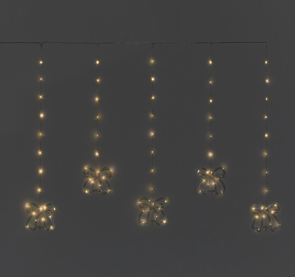 5 Pack Bow LED Curtain Lights - Warm White