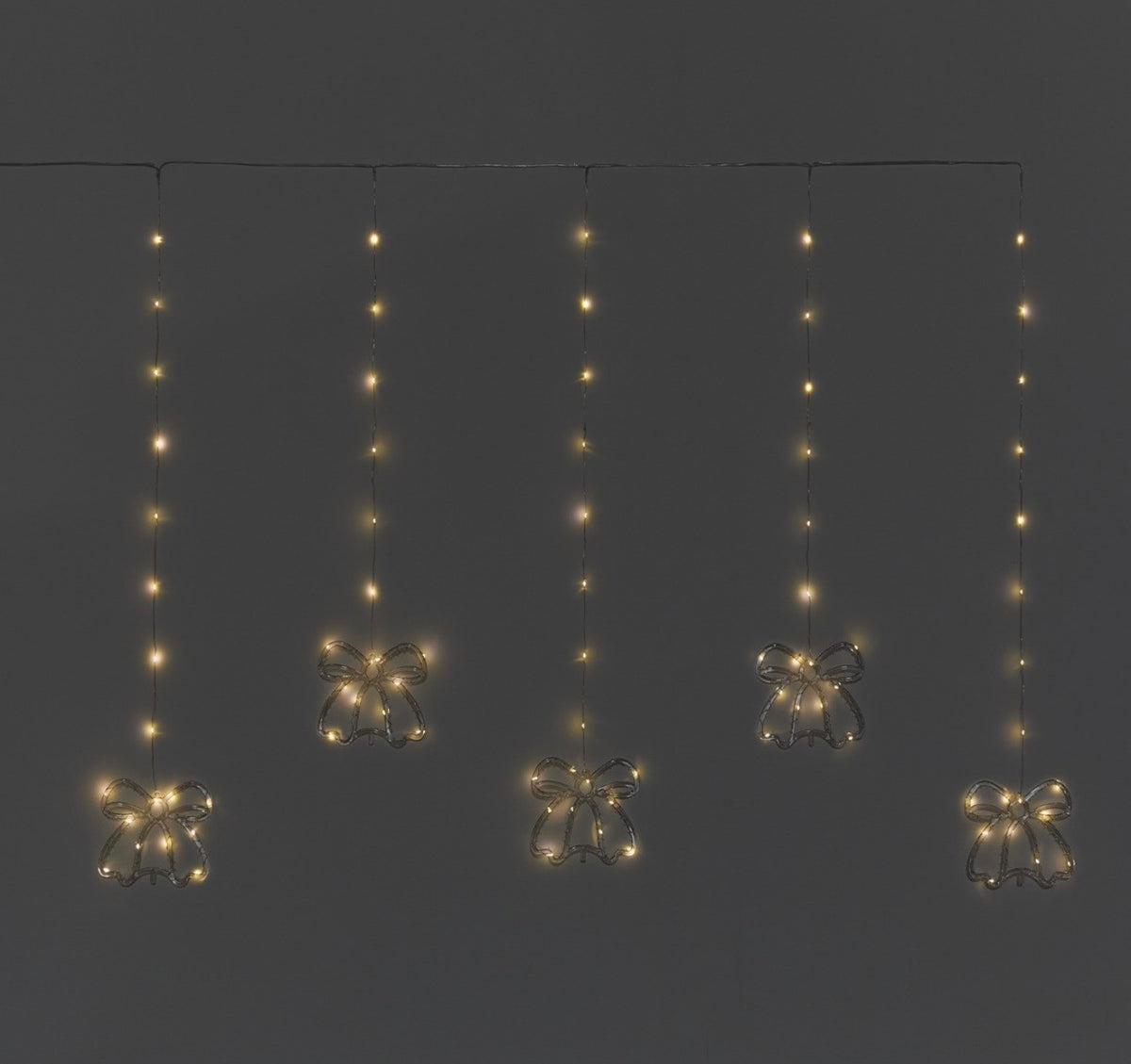5 Pack Bow LED Curtain Lights - Warm White