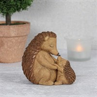 HAPPY HOGLET MOTHER AND BABY HEDGEHOG ORNAMENT