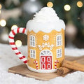 CANDY CANE GINGERBREAD HOUSE MUG