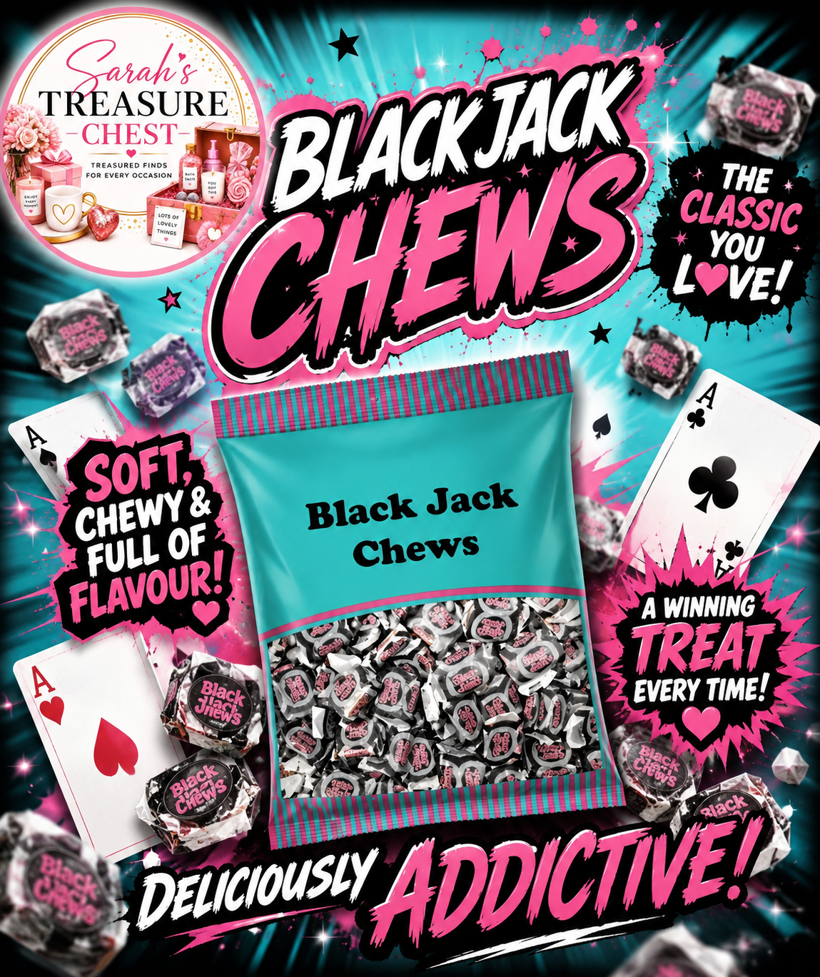 Barratts Black Jacks Chews 1Kg
